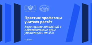 Престиж профессии учителя растёт: количество заявлений в педагогические вузы увеличилось на 35%!